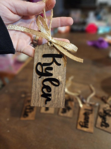 Personalized Wooden Stocking Tags