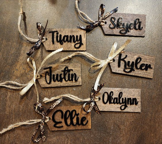 Personalized Wooden Stocking Tags