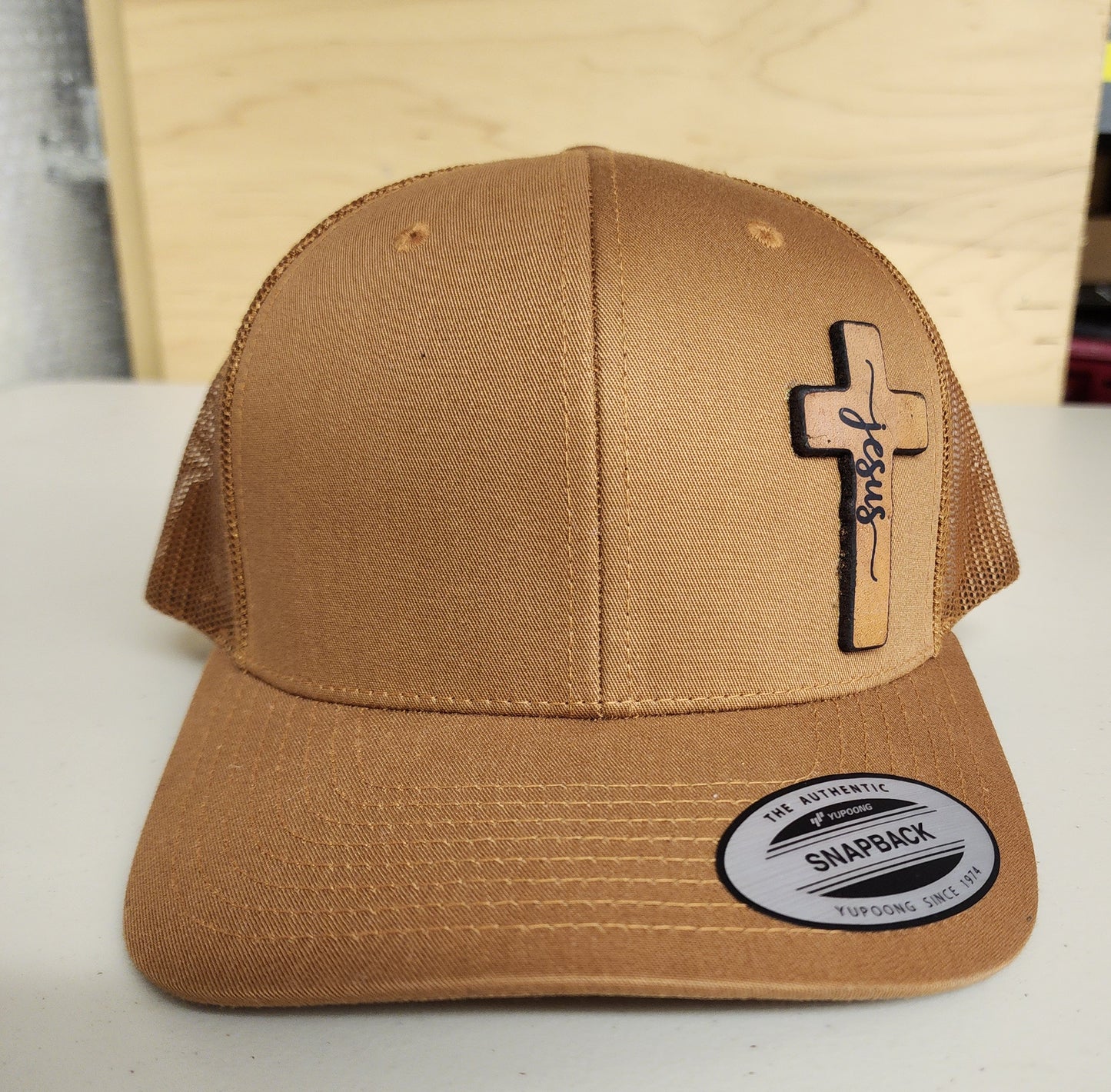 Leather Cross Hat or Beanie