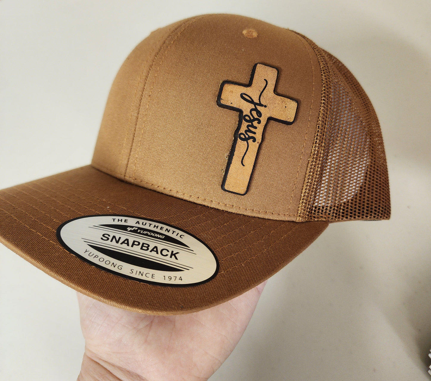 Leather Cross Hat or Beanie
