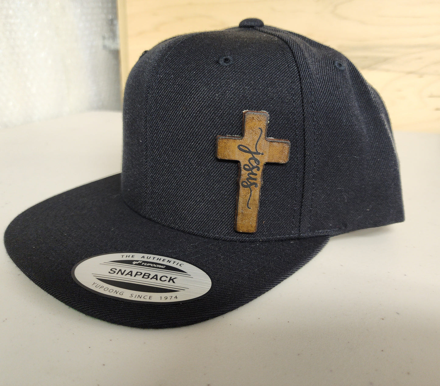 Leather Cross Hat or Beanie