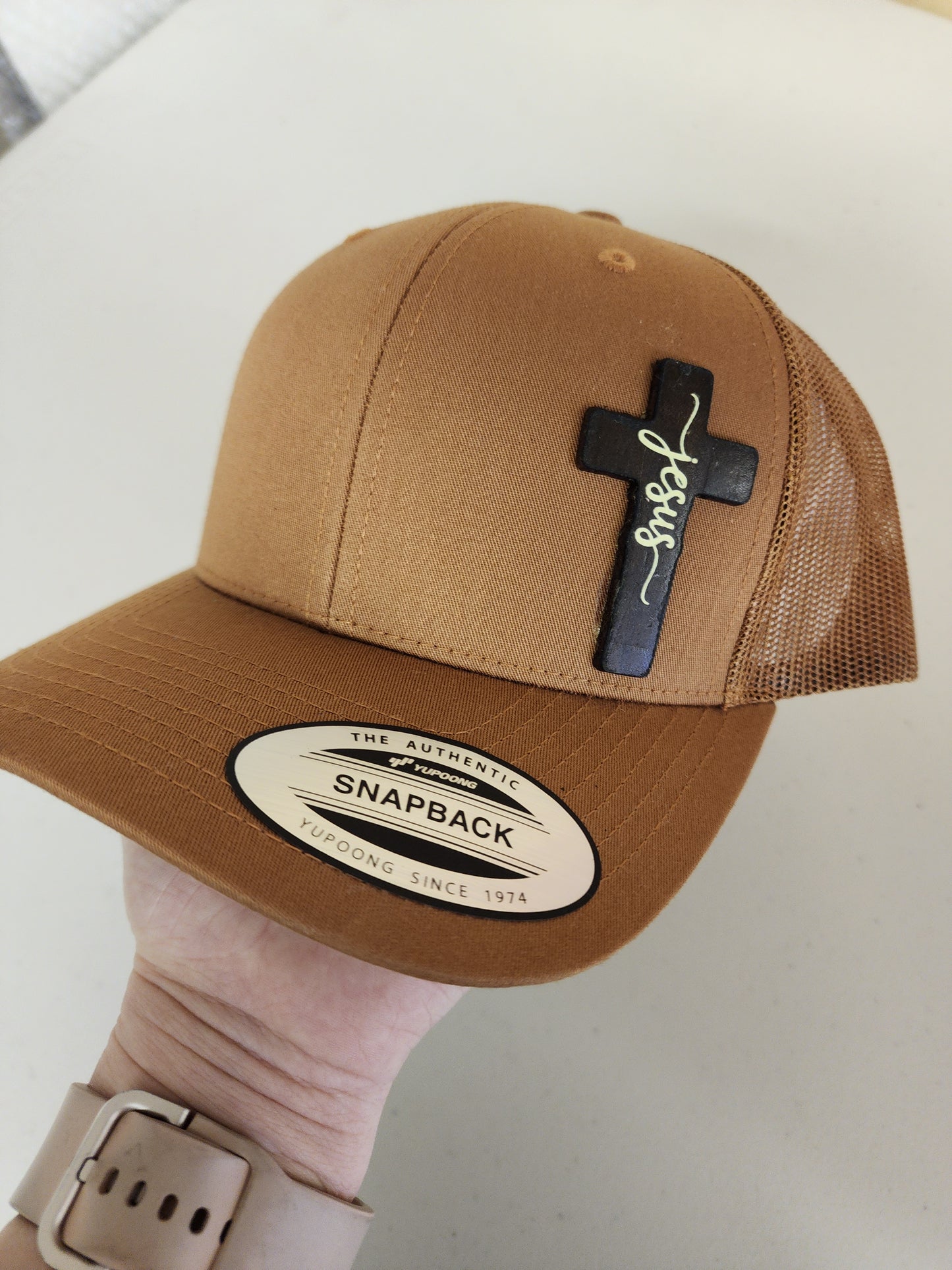 Leather Cross Hat or Beanie