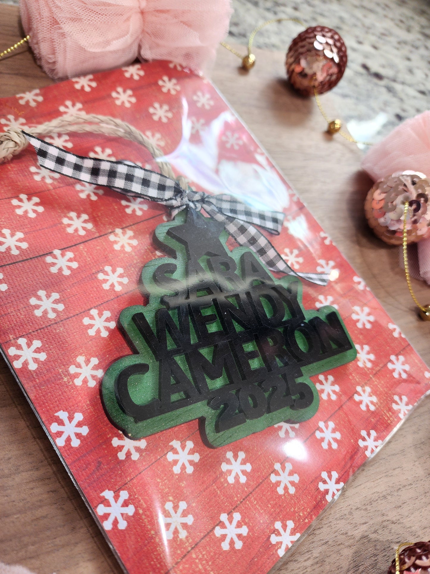 Custom Family Christmas Ornament