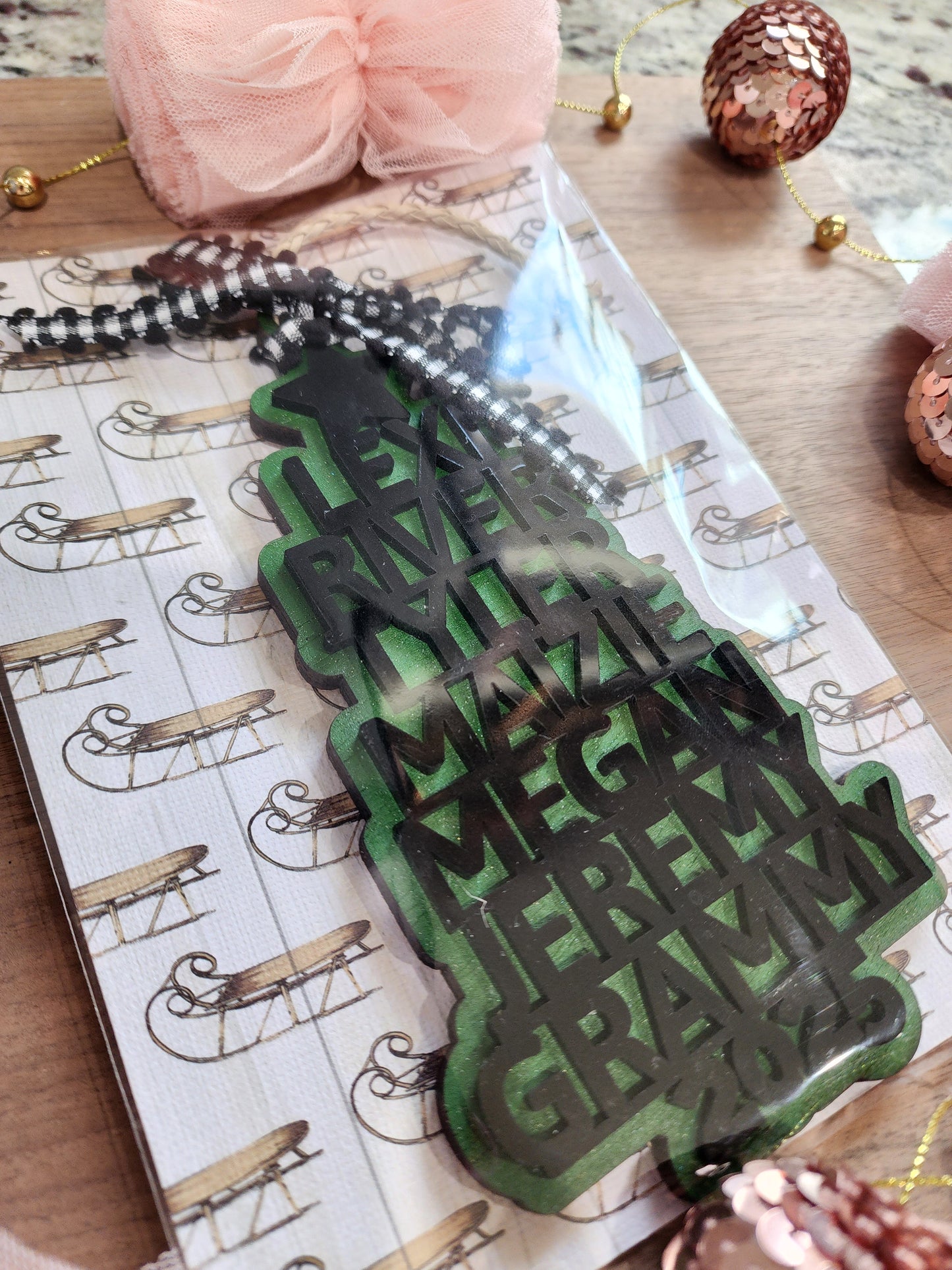 Custom Family Christmas Ornament