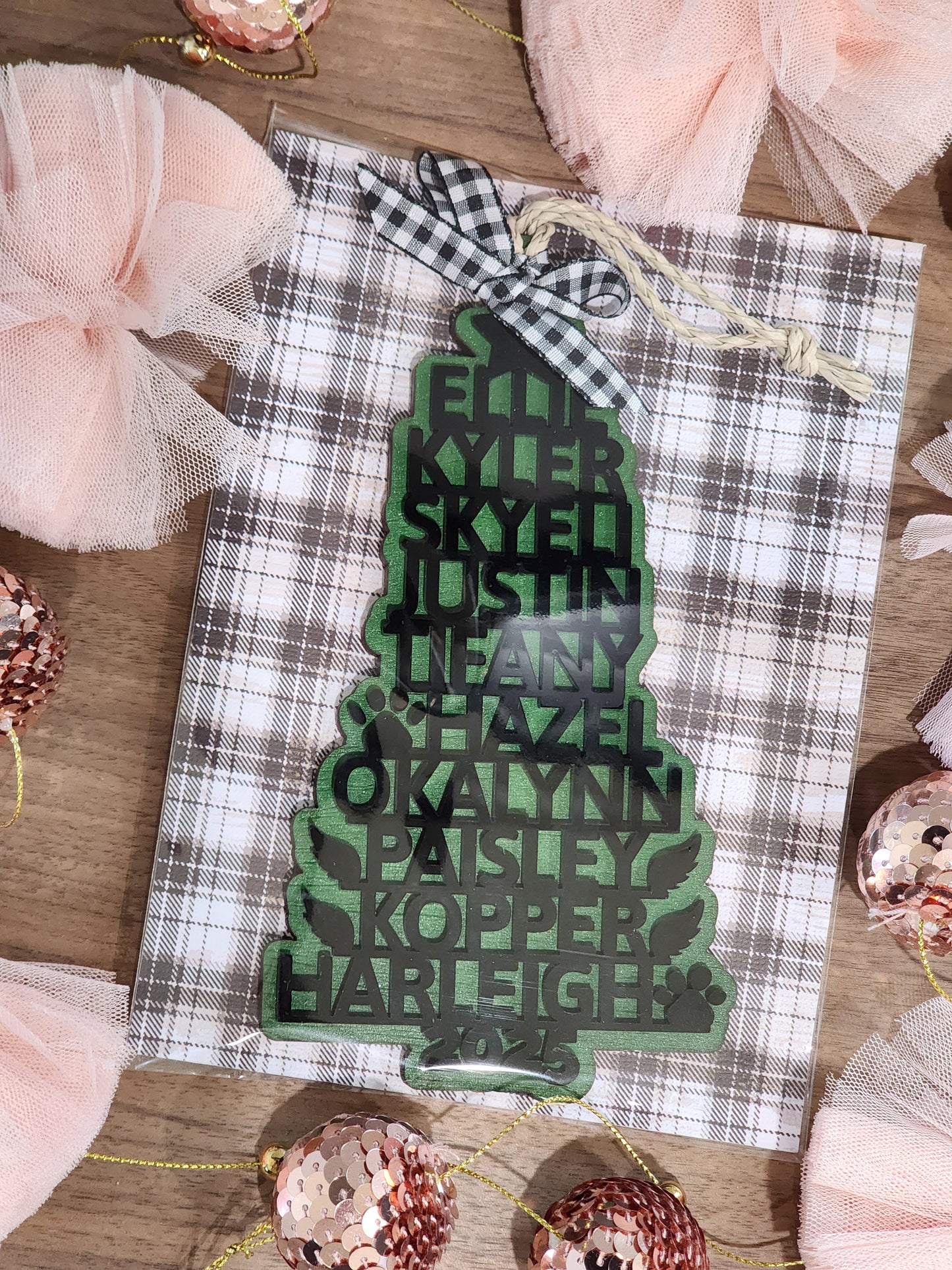 Custom Family Christmas Ornament