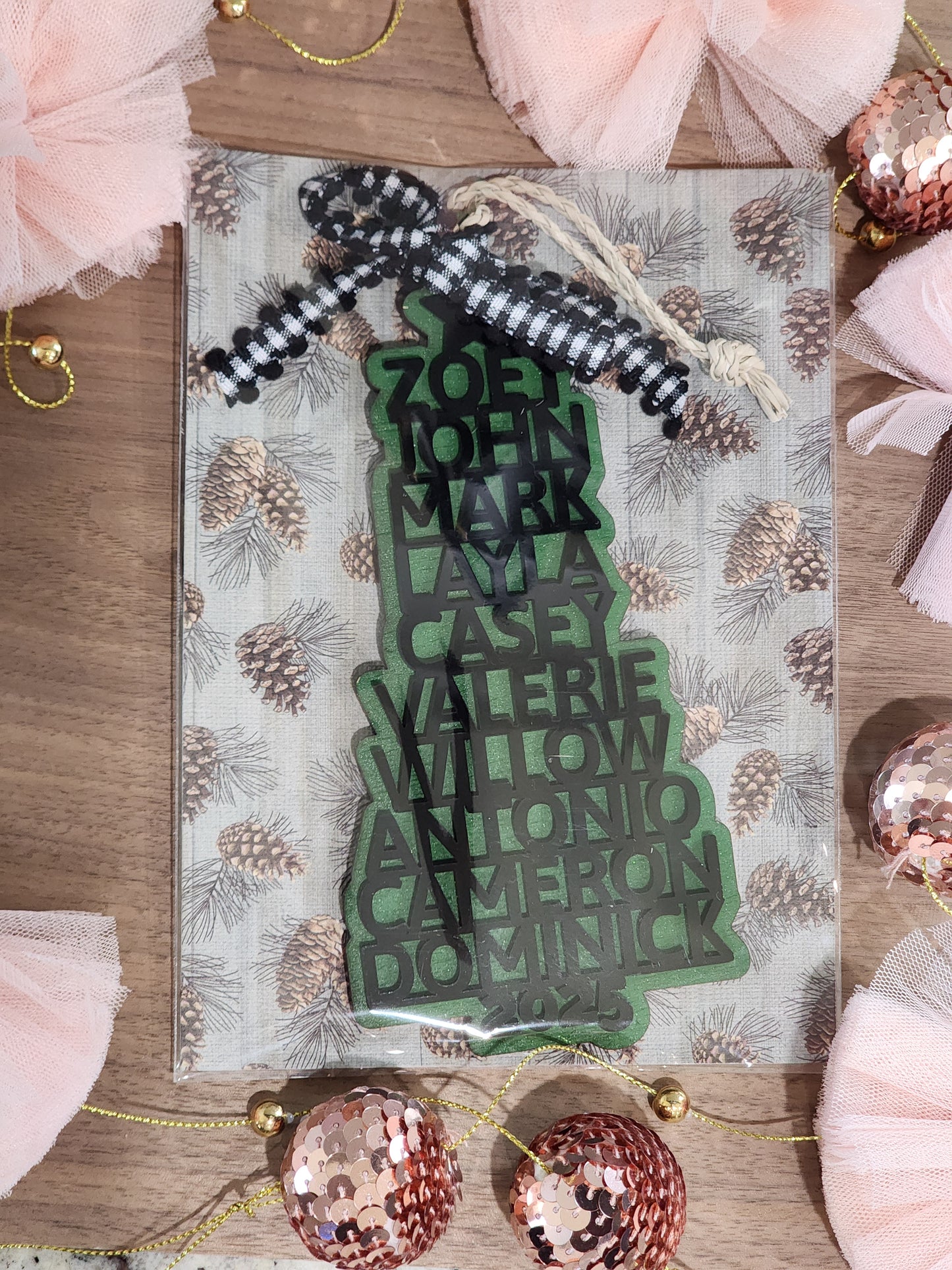 Custom Family Christmas Ornament