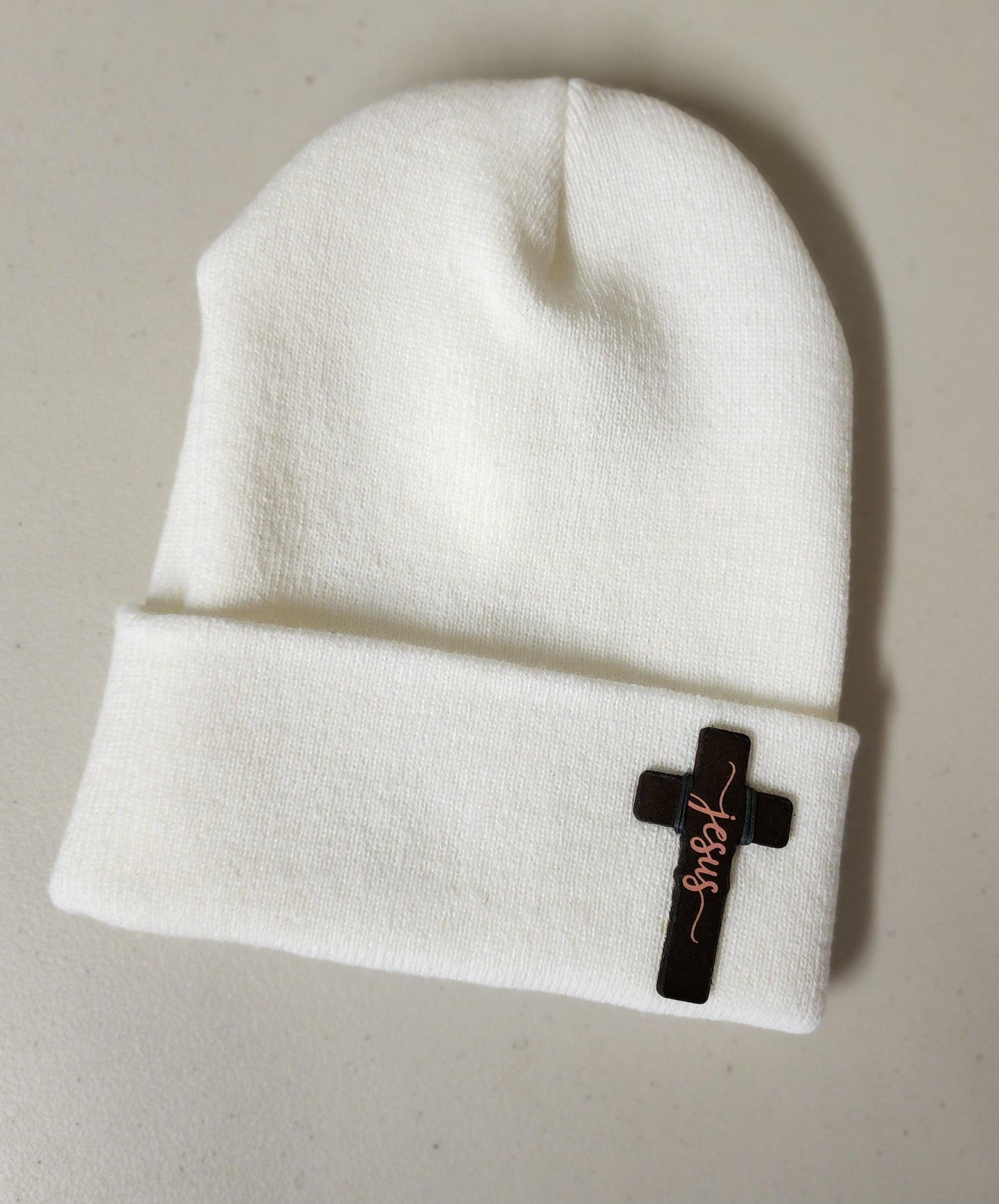 Leather Cross Hat or Beanie